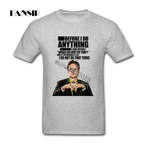 the office dwight schrute tees shirt latest men's t-shirts short sleeved pure cotton o-neck t shirt for adult
the office dwight schrute tees shirt latest men's t-shirts short sleeved pure cotton o-neck t shirt for adult