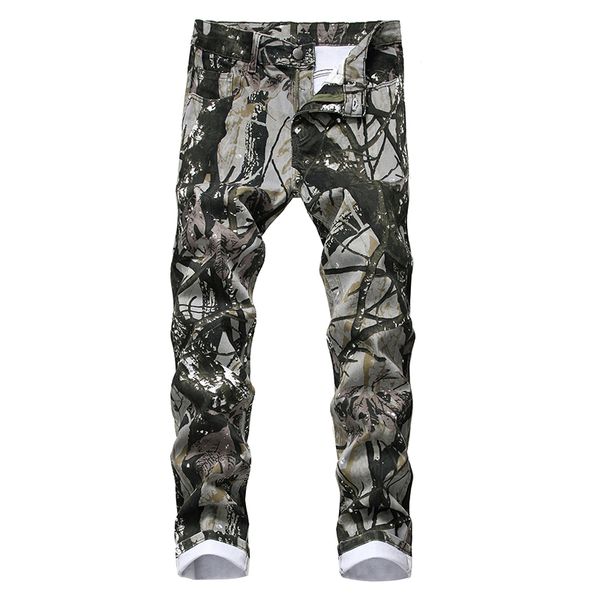 men's jeans sokotoo camouflage printed fashion slim fit leaf pattern painted stretch denim pants, Blue
men's jeans sokotoo camouflage printed fashion slim fit leaf pattern painted stretch denim pants, Blue