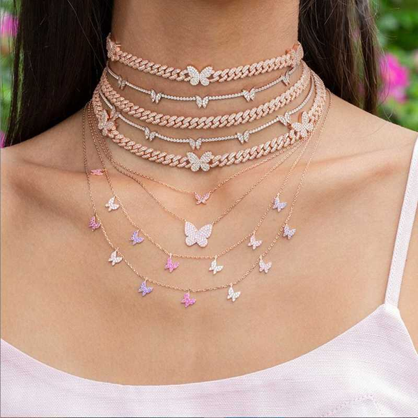 chokers 2021 arrived cuban link chain 3pc butterfly charm iced out bling cz women choker necklace jewelry, Golden;silver
chokers 2021 arrived cuban link chain 3pc butterfly charm iced out bling cz women choker necklace jewelry, Golden;silver