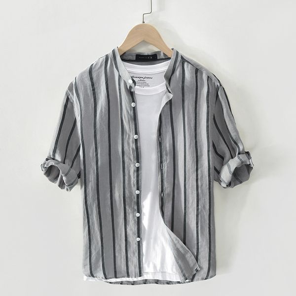 linen shirt men comfortable and breathable linen cotton blend long sleeve men shirts, White;black
linen shirt men comfortable and breathable linen cotton blend long sleeve men shirts, White;black