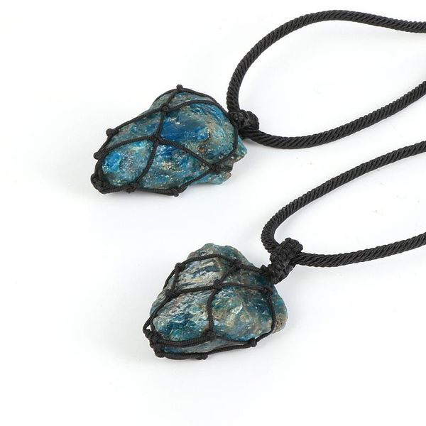women men natural blue apatite phosphorite pendant necklace rope braided wrap gem stone adjustable sweater chain jewelry 70mm, Silver
women men natural blue apatite phosphorite pendant necklace rope braided wrap gem stone adjustable sweater chain jewelry 70mm, Silver