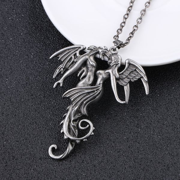 zxmj dragon love necklace men vintage pendant collares bijoux for women jewelry choker gift new hot, Silver
zxmj dragon love necklace men vintage pendant collares bijoux for women jewelry choker gift new hot, Silver