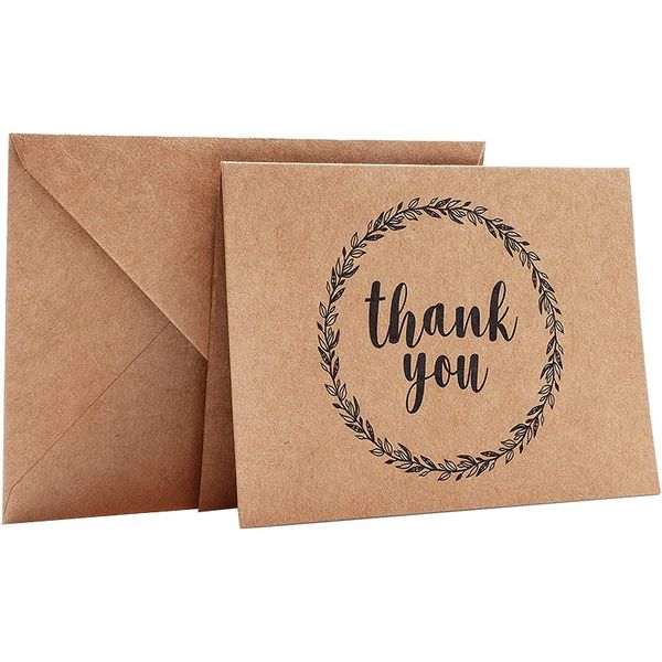 thank you cards notes with envelopes blank inside kraft brown design perfect for wedding business baby shower 120pcs
thank you cards notes with envelopes blank inside kraft brown design perfect for wedding business baby shower 120pcs