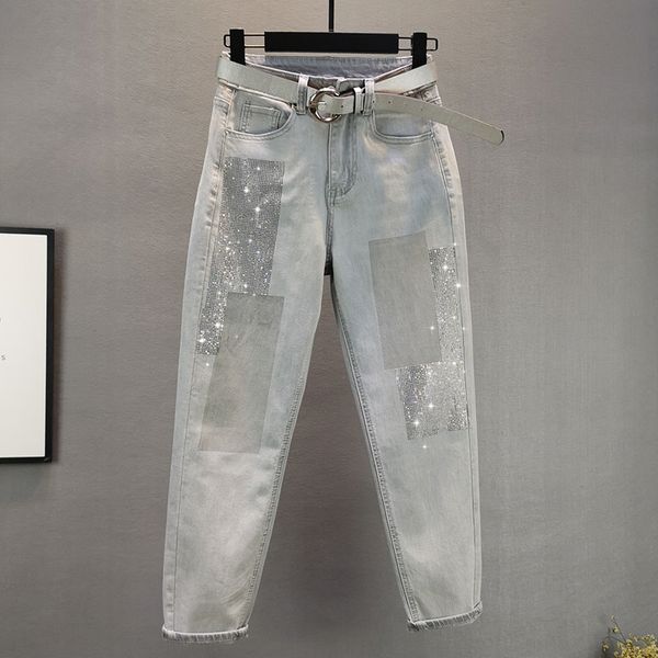 women's jeans denim pants good quality woman 2021 autumn fashion bling rhinestone female haroun trousers a3739, Blue
women's jeans denim pants good quality woman 2021 autumn fashion bling rhinestone female haroun trousers a3739, Blue