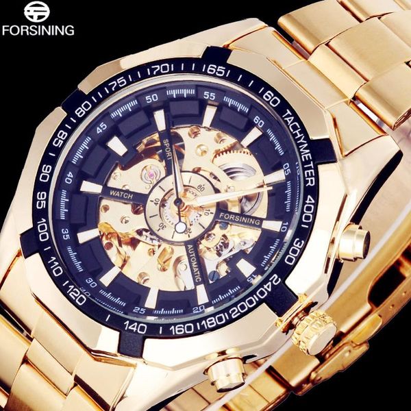 forsining sport men's automatic gold skeleton mechanical fashion casual watch men stainless steel band, Slivery;brown
forsining sport men's automatic gold skeleton mechanical fashion casual watch men stainless steel band, Slivery;brown