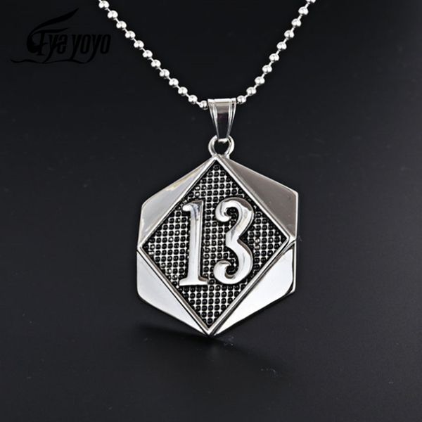 eyeyoyo no.13 pendant necklace men hiphop rock street culture stainless steel classic chain necklace fashion man jewelry gift, Silver
eyeyoyo no.13 pendant necklace men hiphop rock street culture stainless steel classic chain necklace fashion man jewelry gift, Silver