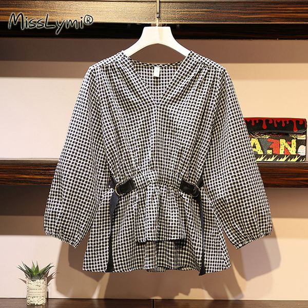 women's blouses & shirts xl-5xl plus size women black and white plaid autumn 2021 fashion v-neck lantern sleeve folds ruffle ladies
women's blouses & shirts xl-5xl plus size women black and white plaid autumn 2021 fashion v-neck lantern sleeve folds ruffle ladies