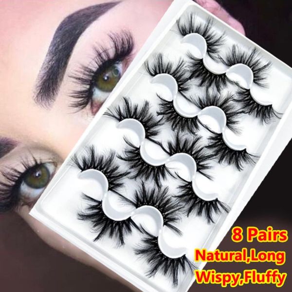8 pairs 25mm 4d/8d mink hair false eyelashes handmade wispy fluffy eyelashes extension full volume lashes makeup cruelty-free
8 pairs 25mm 4d/8d mink hair false eyelashes handmade wispy fluffy eyelashes extension full volume lashes makeup cruelty-free