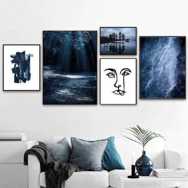 abstract line face forest lake sea waves wall art canvas painting nordic posters and prints wall pictures for living room decor
abstract line face forest lake sea waves wall art canvas painting nordic posters and prints wall pictures for living room decor