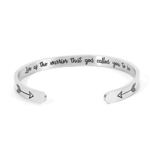 wholesale stainless steel bracelet "live as the warior that god called you to be" bracelet arrow inspirational jewelry, Black
wholesale stainless steel bracelet "live as the warior that god called you to be" bracelet arrow inspirational jewelry, Black