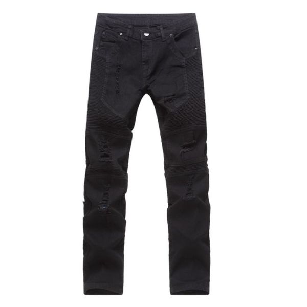 men's ripped jeans skinny biker jeans destroyed frayed designed slim fit denim pants straight trousers for men, Blue
men's ripped jeans skinny biker jeans destroyed frayed designed slim fit denim pants straight trousers for men, Blue