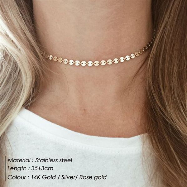 choker necklace stainless steel necklaces for women fashion jewelry new simple design office career bijoux jewelry chains women, Silver
choker necklace stainless steel necklaces for women fashion jewelry new simple design office career bijoux jewelry chains women, Silver