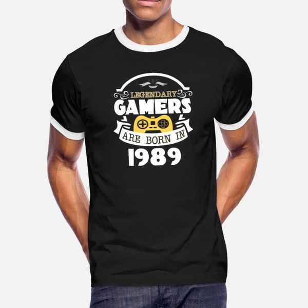 legendary gamers are born in 1989 t shirt men printed 100% cotton o-neck standard loose comfortable summer kawaii shirt