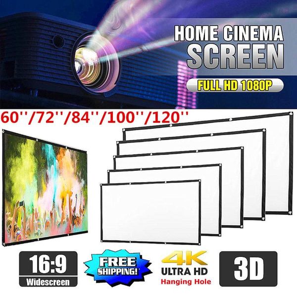 projection screens soft 16: 9 screen cloth 4k 3d hd projector movie outdoor 60/72/84/100/120inch foldable for home camping film
projection screens soft 16: 9 screen cloth 4k 3d hd projector movie outdoor 60/72/84/100/120inch foldable for home camping film
