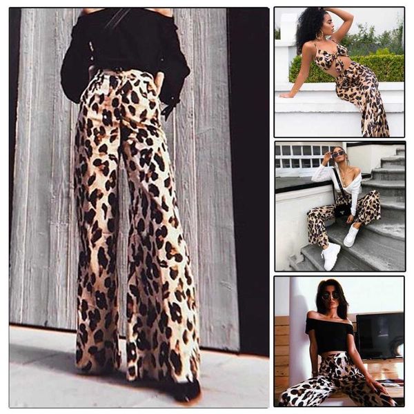 women fashion loose pants lady summer casual high waist leapard long trousers wide leg pants, Black;white
women fashion loose pants lady summer casual high waist leapard long trousers wide leg pants, Black;white