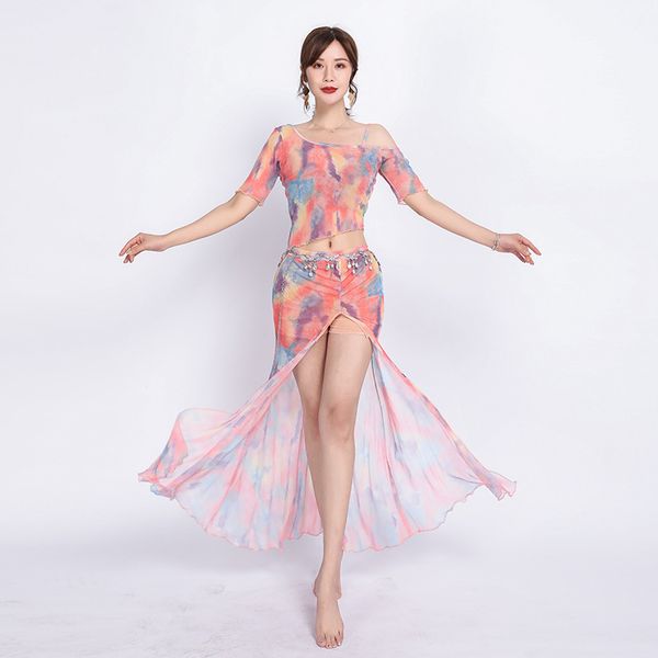 2020 belly dance gauze clothing female practice clothing short skirt oriental dance fairy style, Black;red
2020 belly dance gauze clothing female practice clothing short skirt oriental dance fairy style, Black;red