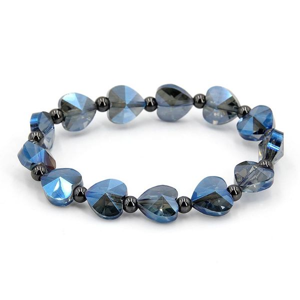 heart shaped crystal women's bracelet,elastic bracelet charming lady,blue glass stone love heart,seeing off my girlfriend gift, Black
heart shaped crystal women's bracelet,elastic bracelet charming lady,blue glass stone love heart,seeing off my girlfriend gift, Black