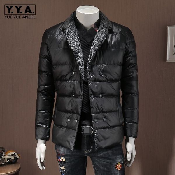 winter business casual down coat men brand buttons white duck down suit jacket oversize 4xl streetwear black warm outwear male, Black;white 
winter business casual down coat men brand buttons white duck down suit jacket oversize 4xl streetwear black warm outwear male, Black;white