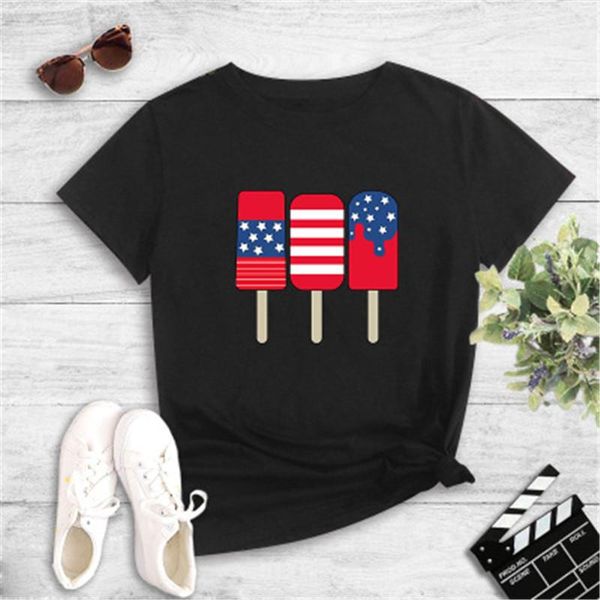 national flag ice cream women t-shirt fashion trend crew neck casual printing short sleeve designer summer new female loose tee clothes, White
national flag ice cream women t-shirt fashion trend crew neck casual printing short sleeve designer summer new female loose tee clothes, White