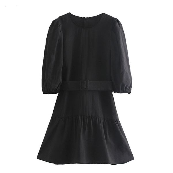 casual dresses round neck belt black mini dress lantern sleeve blouses fall 2021 women elegant party clothes vestidos mujer, Black;gray
casual dresses round neck belt black mini dress lantern sleeve blouses fall 2021 women elegant party clothes vestidos mujer, Black;gray