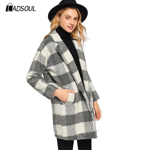 elegant ladies coat lapel 2 pocket leather jacket plaid coat women woolen fleece suit collar brushed mid-length windbreaker, Black
elegant ladies coat lapel 2 pocket leather jacket plaid coat women woolen fleece suit collar brushed mid-length windbreaker, Black