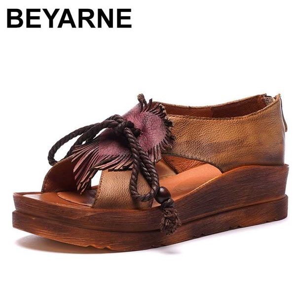 beyarne original summer new fashion wedge heels thick sole handmade shoes genuine leather zipper retro comfortable women sandals, Black
beyarne original summer new fashion wedge heels thick sole handmade shoes genuine leather zipper retro comfortable women sandals, Black