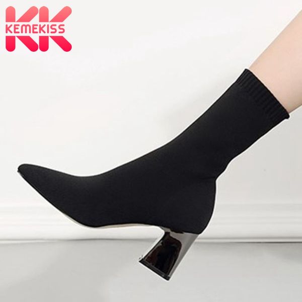 kemekiss women short boot pointed toe high heel winter shoes woman warm stretch boot casual daily party footwear size 33-42, Black
kemekiss women short boot pointed toe high heel winter shoes woman warm stretch boot casual daily party footwear size 33-42, Black