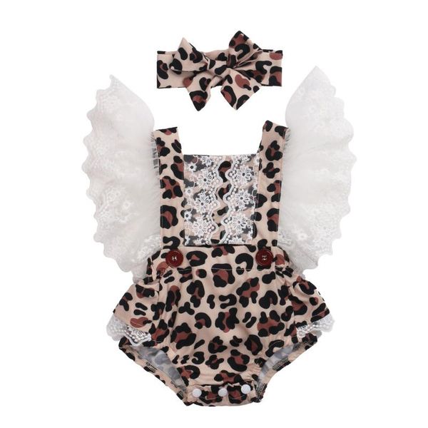 newborn girl romper+hairband lace decoration leopard print button summer clothing ruffled lace jumpsuits, Blue
newborn girl romper+hairband lace decoration leopard print button summer clothing ruffled lace jumpsuits, Blue