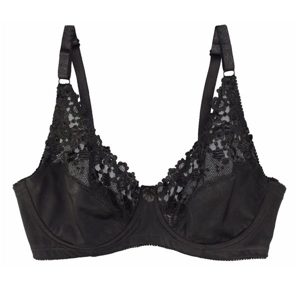 miaoersidai women's bra summer plus size bra breathable brassiere black floral lace transparent bralette, Red;black
miaoersidai women's bra summer plus size bra breathable brassiere black floral lace transparent bralette, Red;black