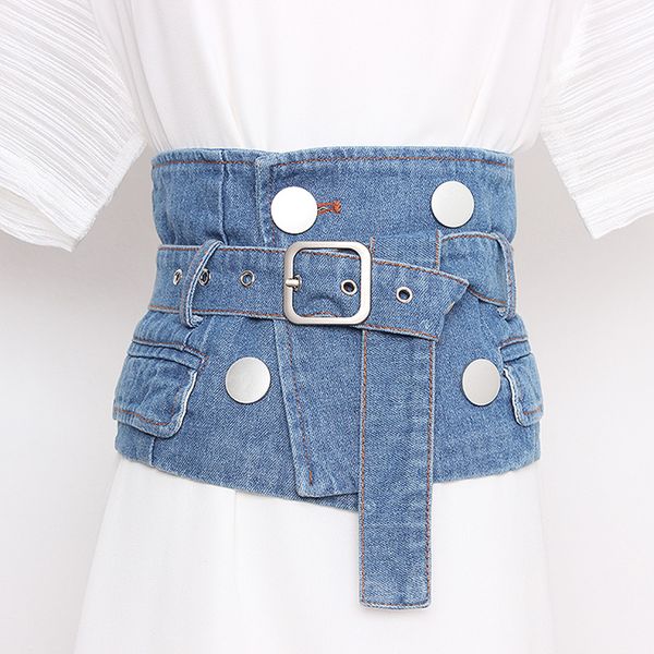 blue denim wide belts female high waist vintage women's belt for dresses accessories autumn korean fashion tide new 2020, Black;brown
blue denim wide belts female high waist vintage women's belt for dresses accessories autumn korean fashion tide new 2020, Black;brown