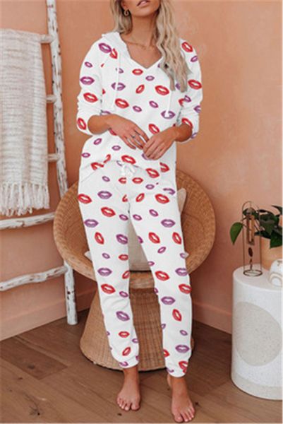 women gradient lips pattern suits fashion trend long sleeve v neck hooded sweater trousers tracksuits designer female loose two piece set, Gray
women gradient lips pattern suits fashion trend long sleeve v neck hooded sweater trousers tracksuits designer female loose two piece set, Gray