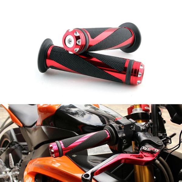 black+red handle cover for motorcycle 7/8" grip handle gel cnc machined aluminum + non-slip gel rubber handles
black+red handle cover for motorcycle 7/8" grip handle gel cnc machined aluminum + non-slip gel rubber handles