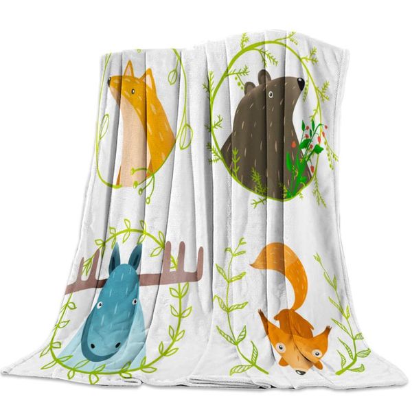 Kids Throw Blanket Colorful Jungle Animals Themed Decorations Cartoon animal Greyhound Elk Cute Style
Kids Throw Blanket Colorful Jungle Animals Themed Decorations Cartoon animal Greyhound Elk Cute Style