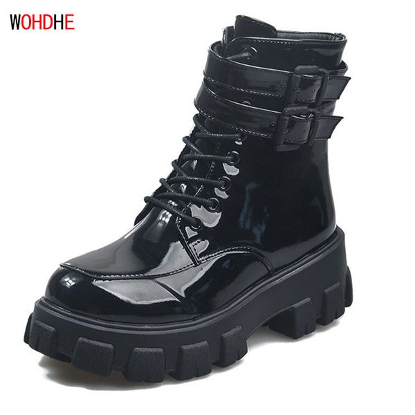 wohdhe thick bottom platform women mid- calf pu leather riding boots non-slip autumn bootines chunky heels mujer combat boots, Black
wohdhe thick bottom platform women mid- calf pu leather riding boots non-slip autumn bootines chunky heels mujer combat boots, Black