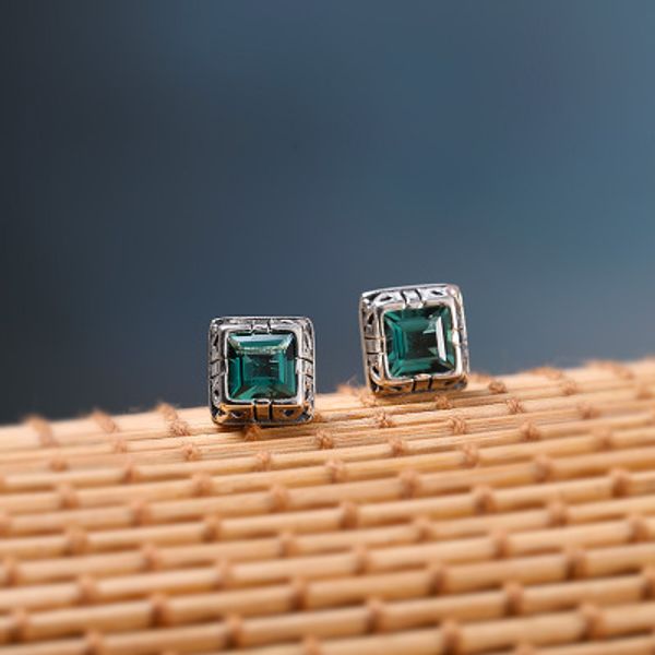 925 sterling silver vintage fashion green zircon earrings for women jewelry wedding earring, Golden
925 sterling silver vintage fashion green zircon earrings for women jewelry wedding earring, Golden