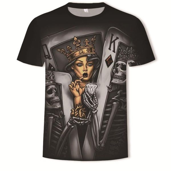 2020 summer new poker queen fashion digital printed short-sleeved t-shirt for men, Black;blue
2020 summer new poker queen fashion digital printed short-sleeved t-shirt for men, Black;blue