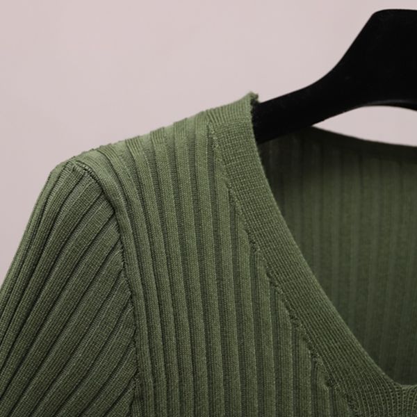 basic knit v neck women t shirt spring summer ribbed cotton pullover soft female short sleeves tshirt
basic knit v neck women t shirt spring summer ribbed cotton pullover soft female short sleeves tshirt