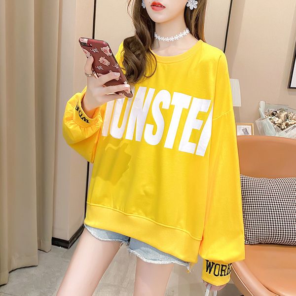 2020 oversized letter print women hoodies round neck long sleeve pullover hoodie women sweatshirts streetwear, Black
2020 oversized letter print women hoodies round neck long sleeve pullover hoodie women sweatshirts streetwear, Black