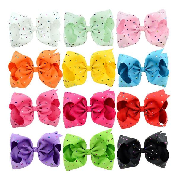12pcs 8 inch large hair bows glitter sparkly rhinestone decoration ribbed ribbon children bow hair clip girls accessories, Slivery;white
12pcs 8 inch large hair bows glitter sparkly rhinestone decoration ribbed ribbon children bow hair clip girls accessories, Slivery;white