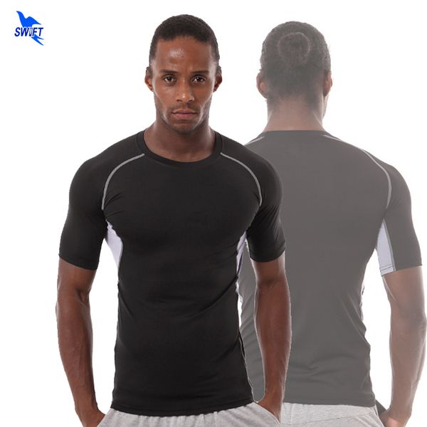 short sleeve sports shirt mens quick dry running t-shirts mesh patchwork stretch gym home training clothes fitness rashgard, Black;blue
short sleeve sports shirt mens quick dry running t-shirts mesh patchwork stretch gym home training clothes fitness rashgard, Black;blue