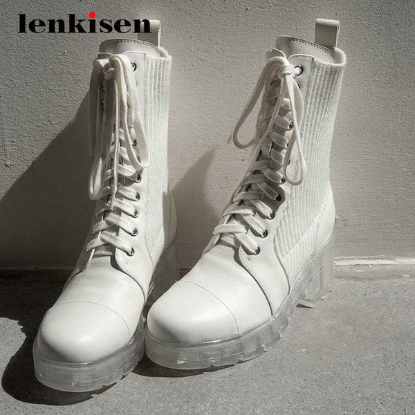 lenkisen knitting boots cow leather patchwork cross-tied punk rock round toe thick high heel lace up platform mid-calf boots l68, Black
lenkisen knitting boots cow leather patchwork cross-tied punk rock round toe thick high heel lace up platform mid-calf boots l68, Black