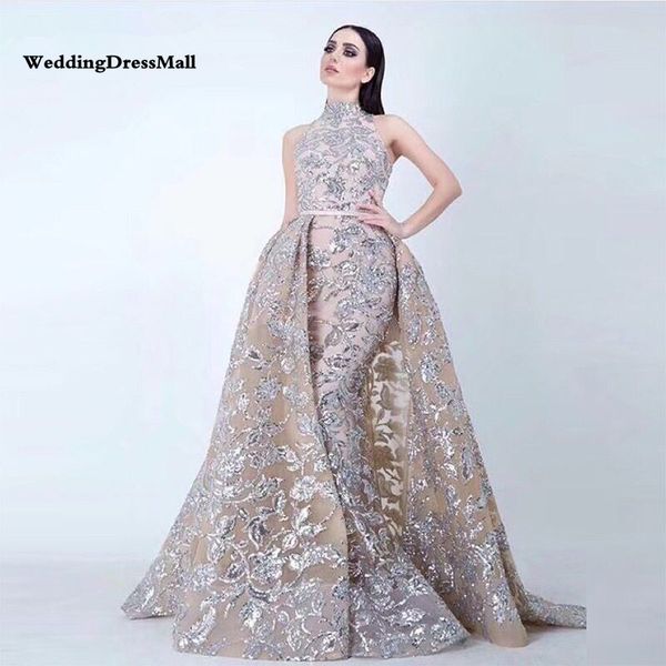 Weddingdressmall Long High Neck Glitter Saudi Arabic Women Evening Dresses With Detachable Skirt Avondjurken Custom Made
Weddingdressmall Long High Neck Glitter Saudi Arabic Women Evening Dresses With Detachable Skirt Avondjurken Custom Made