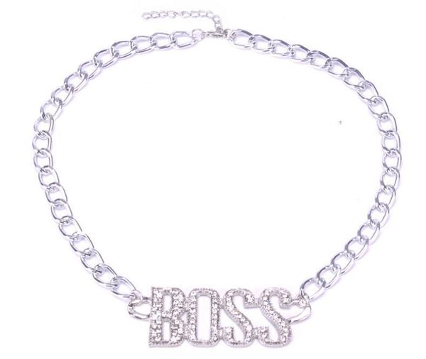 european and american popular exaggerated items retro punk style letter clavicle necklace boss pendant necklace c43, Silver
european and american popular exaggerated items retro punk style letter clavicle necklace boss pendant necklace c43, Silver