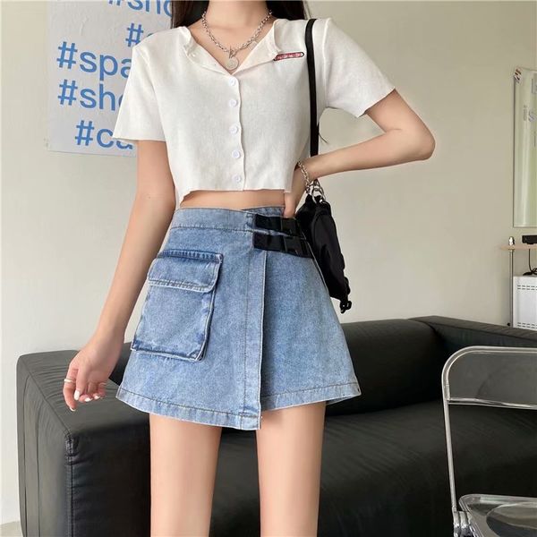 women's shorts -selling hakama denim wide leg elastic waist vintage high women summer, White;black
women's shorts -selling hakama denim wide leg elastic waist vintage high women summer, White;black