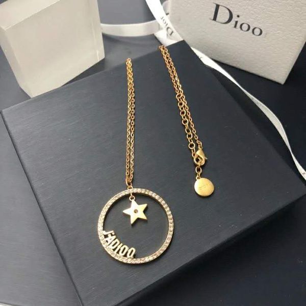 d home/di home earrings light luxury niche simple and elegant korean style star engraved necklace, Silver
d home/di home earrings light luxury niche simple and elegant korean style star engraved necklace, Silver