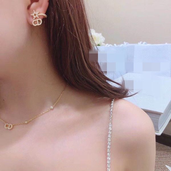 d home letter pentagram star pearl earrings 925 silver needle women's ear ring jewelry high version, White;black
d home letter pentagram star pearl earrings 925 silver needle women's ear ring jewelry high version, White;black