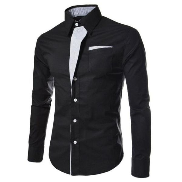 men's dress shirts men color block stripe slim long sleeve button turn down collar shirt casual work social, White;black
men's dress shirts men color block stripe slim long sleeve button turn down collar shirt casual work social, White;black