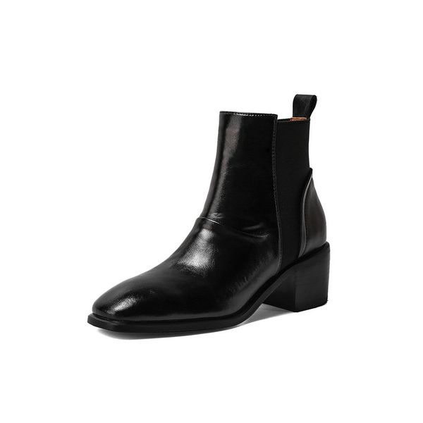 women's boots genuine leather square toe thick high heels autumn winter women pumps party casual basic shoes woman, Black
women's boots genuine leather square toe thick high heels autumn winter women pumps party casual basic shoes woman, Black