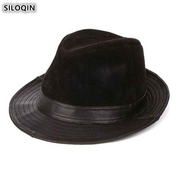siloqin genuine leather hat men's leather fedoras jazz hat 2020 new style elegant women's sheepskin hats snapback cap unisex, Blue;gray
siloqin genuine leather hat men's leather fedoras jazz hat 2020 new style elegant women's sheepskin hats snapback cap unisex, Blue;gray