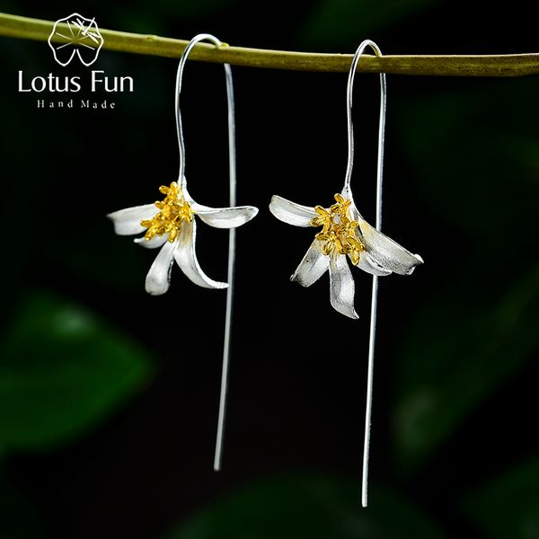 lotus fun osmanthus fragrans flower dangle earrings real 925 sterling silver handmade designer fine jewelry earrings for women, Golden
lotus fun osmanthus fragrans flower dangle earrings real 925 sterling silver handmade designer fine jewelry earrings for women, Golden